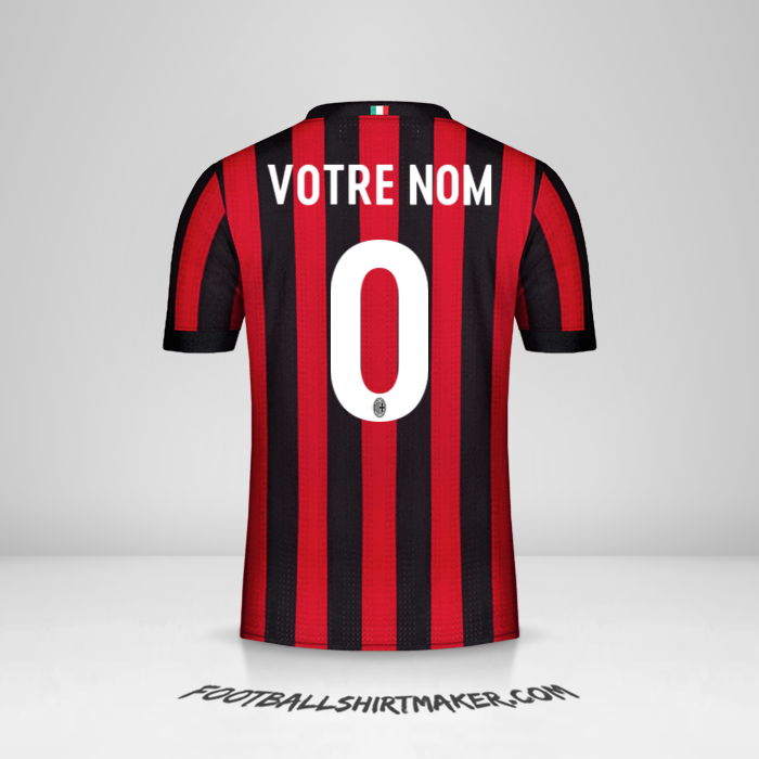 Maillot AC Milan 2017/18 -  votre nom - 0