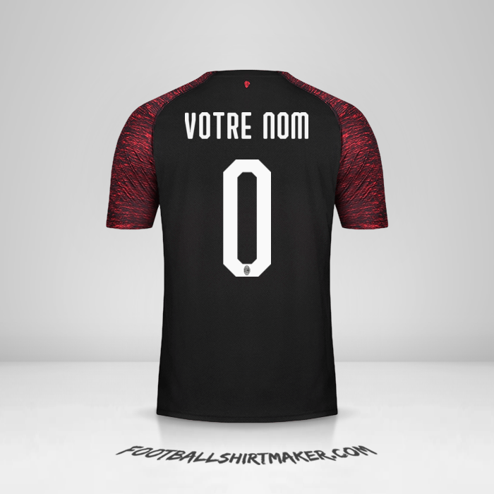 Maillot AC Milan 2018/19 III -  votre nom - 0