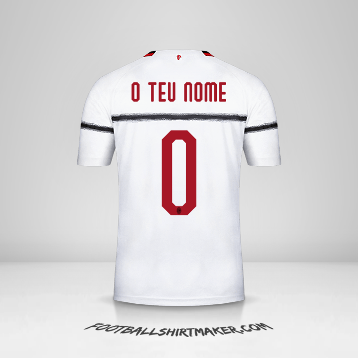 Camisola AC Milan 2018/19 II -  o teu nome - 0