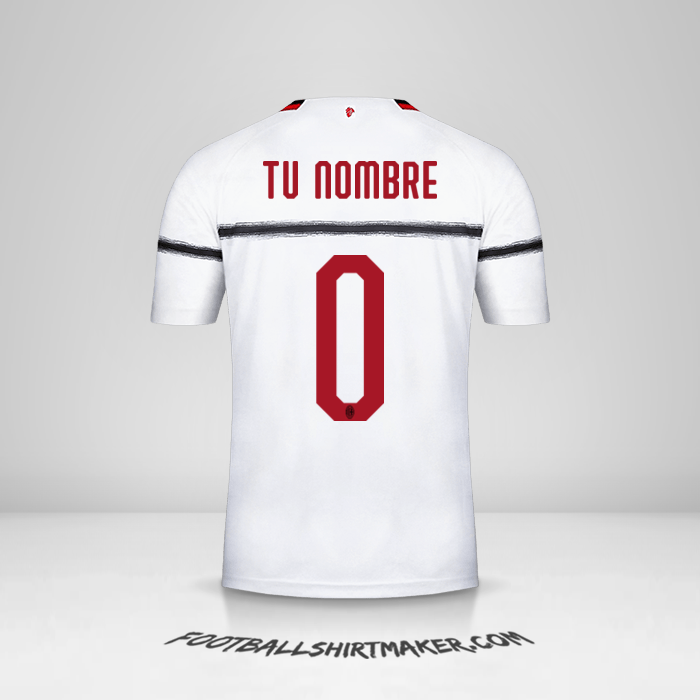 Jersey AC Milan 2018/19 II -  tu nombre - 0