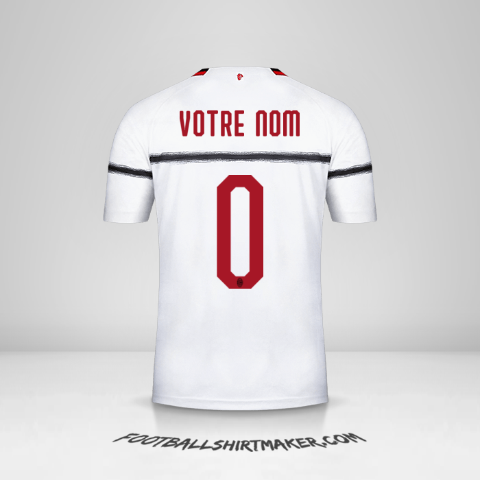 Maillot AC Milan 2018/19 II -  votre nom - 0