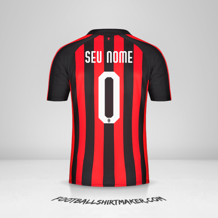 Camisa AC Milan 2018/19 -  seu nome - 0