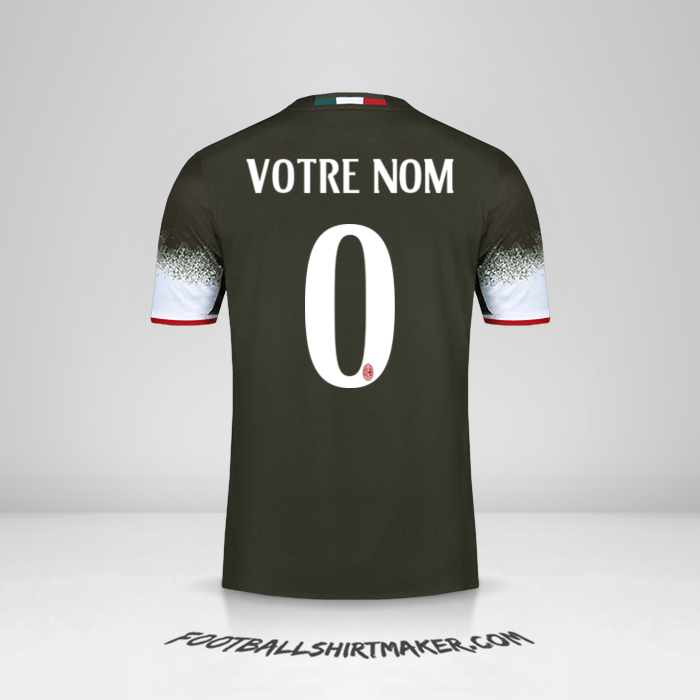 Maillot AC Milan 2016/17 III -  votre nom - 0