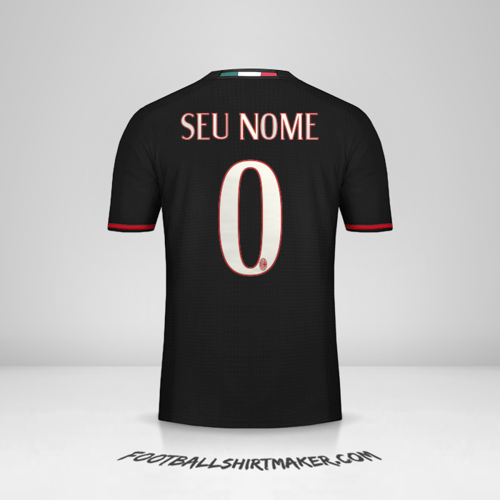 Camisa AC Milan 2016/17 -  seu nome - 0