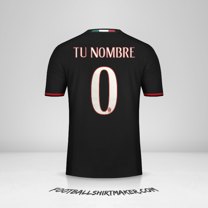 Camiseta AC Milan 2016/17 -  tu nombre - 0