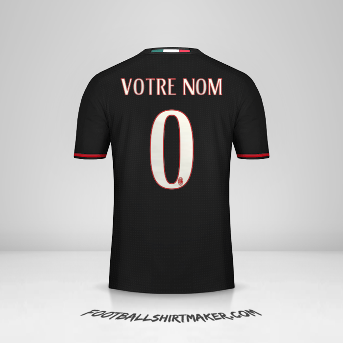 Maillot AC Milan 2016/17 -  votre nom - 0