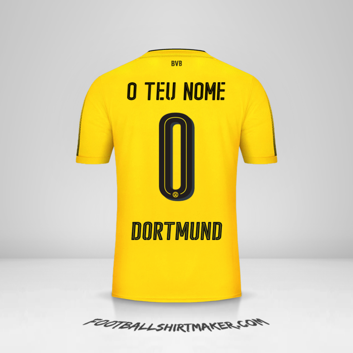 Camisola Borussia Dortmund 2017/18 -  o teu nome - 0