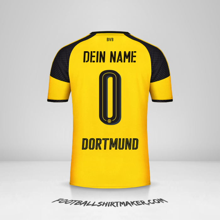 Trikot Borussia Dortmund 2016/17 Cup -  dein name - 0