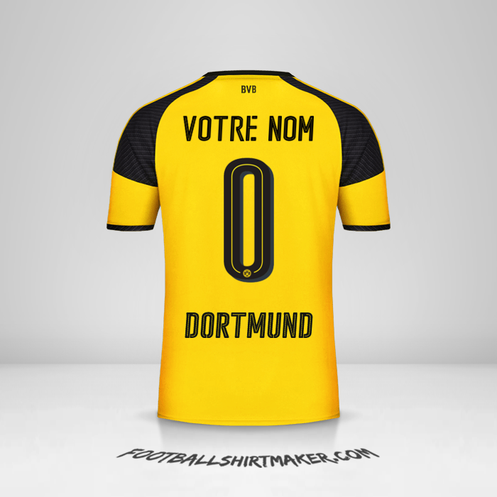 Maillot Borussia Dortmund 2016/17 Cup -  votre nom - 0