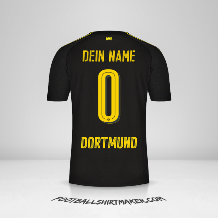 Trikot Borussia Dortmund 2016/17 II -  dein name - 0