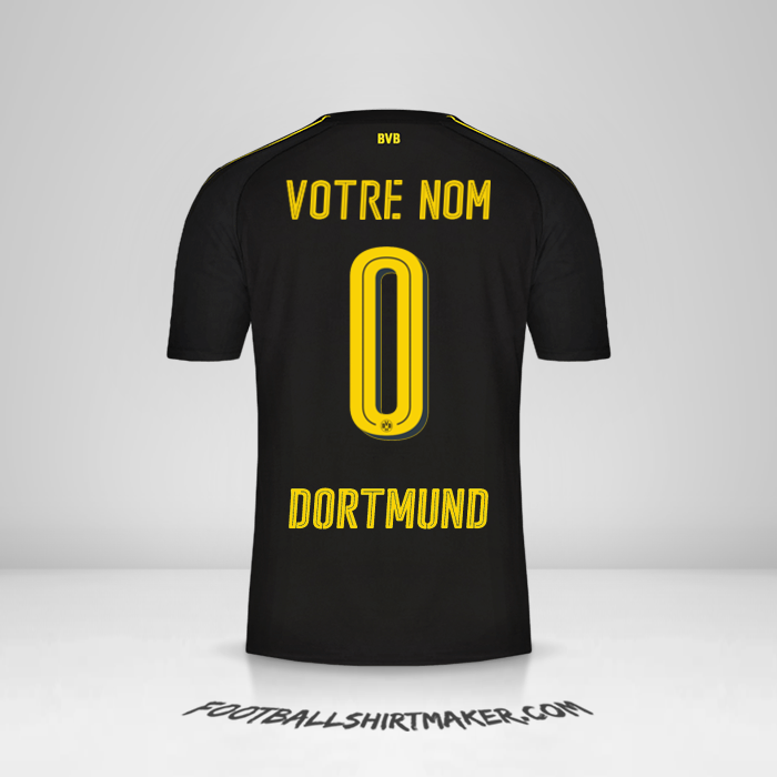 Maillot Borussia Dortmund 2016/17 II -  votre nom - 0