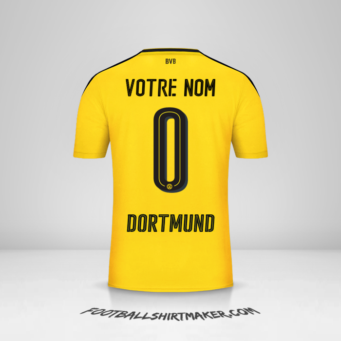 Maillot Borussia Dortmund 2016/17 -  votre nom - 0