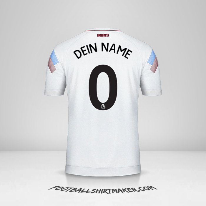 Trikot West Ham United FC 2018/19 III -  dein name - 0