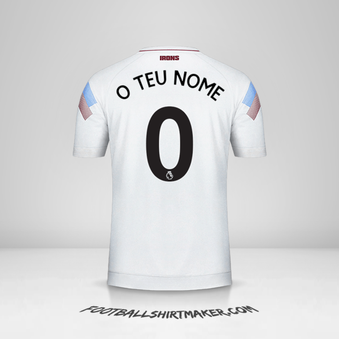 Camisola West Ham United FC 2018/19 III -  o teu nome - 0