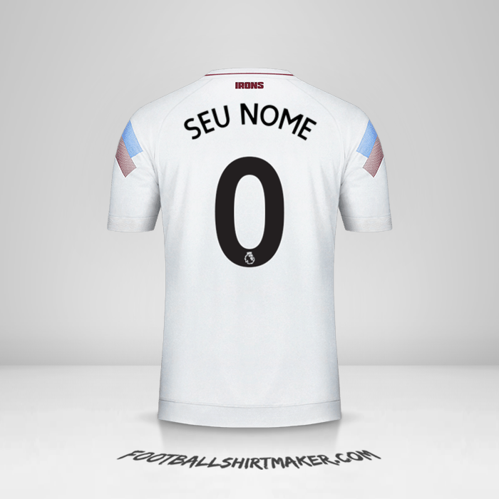 Camisa West Ham United FC 2018/19 III -  seu nome - 0