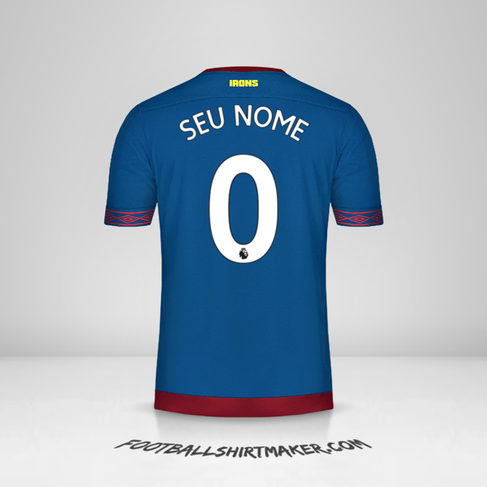 Camisa West Ham United FC 2018/19 II -  seu nome - 0