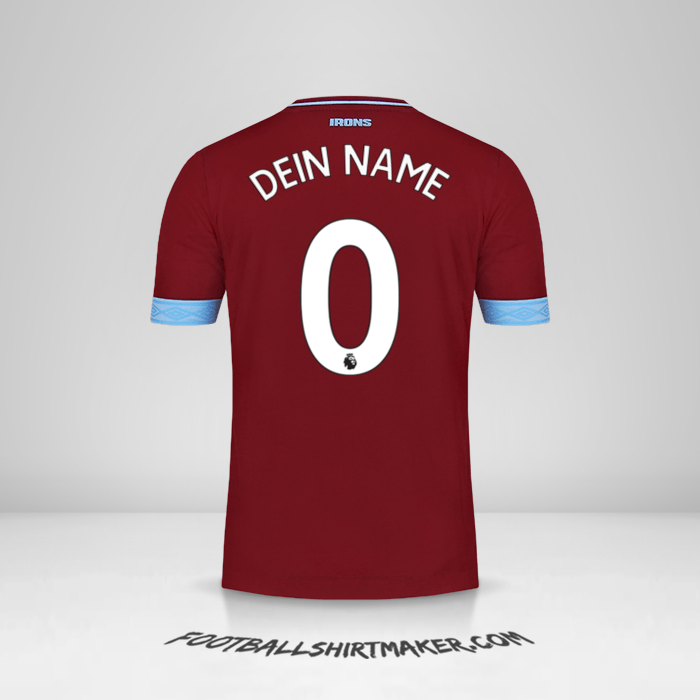 Trikot West Ham United FC 2018/19 -  dein name - 0