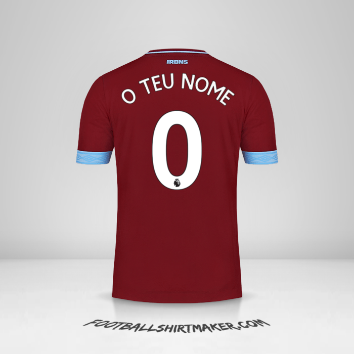 Camisola West Ham United FC 2018/19 -  o teu nome - 0