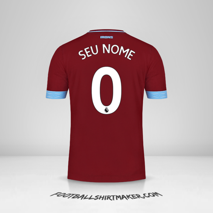 Camisa West Ham United FC 2018/19 -  seu nome - 0