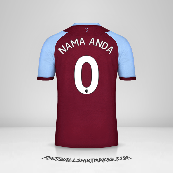 Jersey West Ham United FC 2020/21 -  nama anda - 0