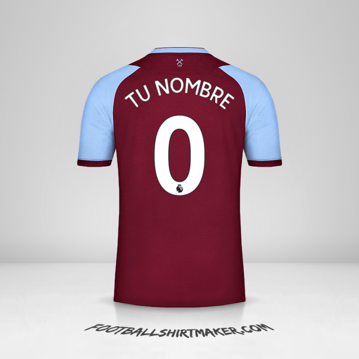 Camiseta West Ham United FC 2020/21 -  tu nombre - 0