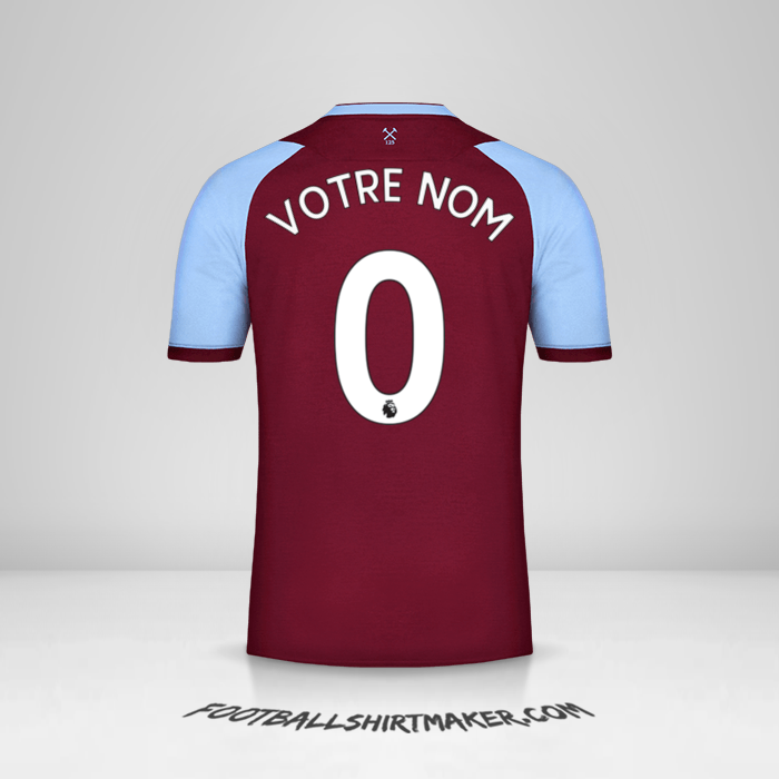 Maillot West Ham United FC 2020/21 -  votre nom - 0