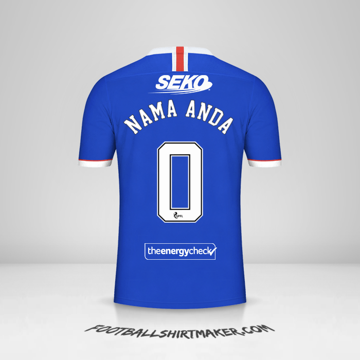 Jersey Rangers FC 2020/21 -  nama anda - 0