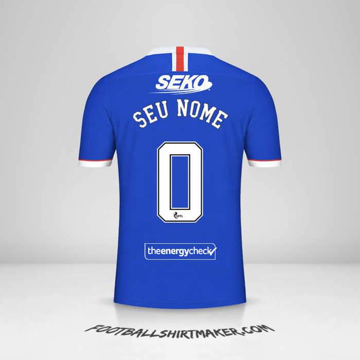 Camisa Rangers FC 2020/21 -  seu nome - 0