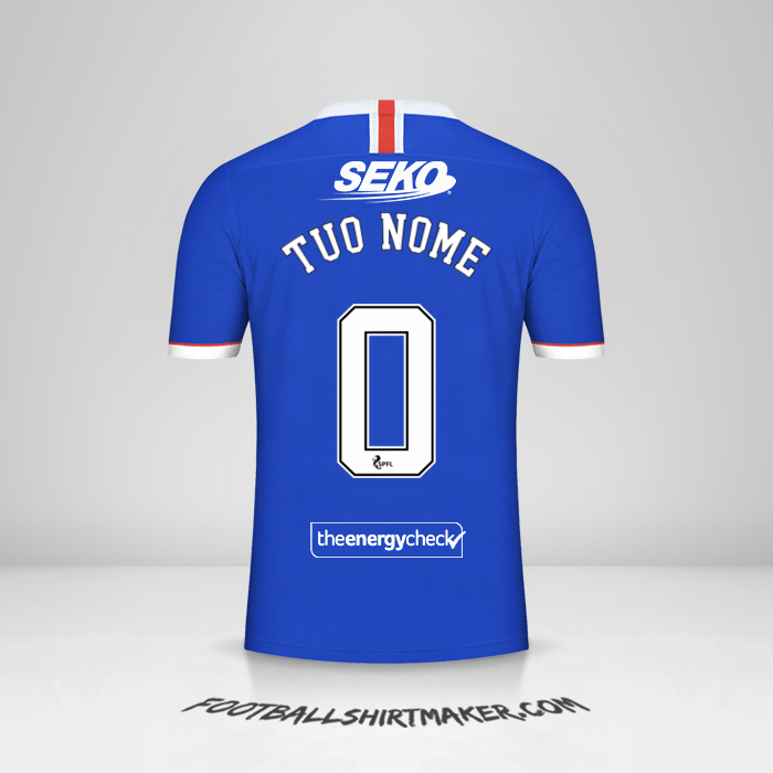 Maglia Rangers FC 2020/21 -  tuo nome - 0