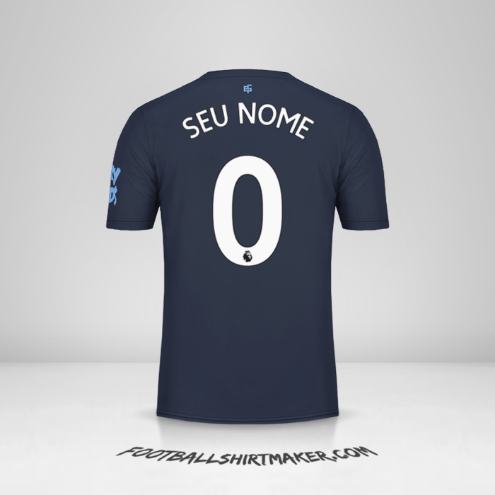 Camisa Everton FC 2019/20 III -  seu nome - 0