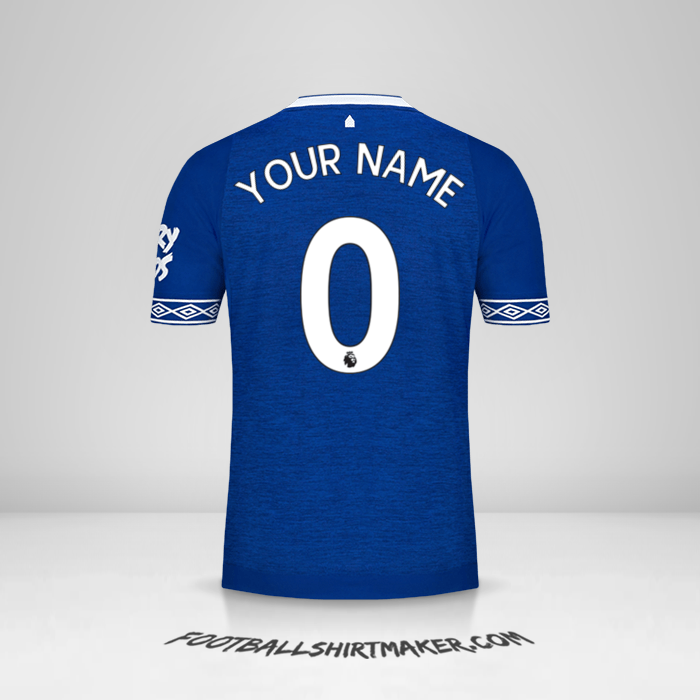 Everton FC 2018/19 jersey number 0 your name