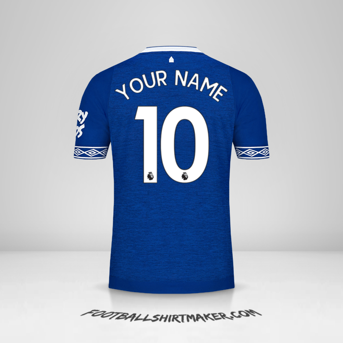 Everton FC 2018/19 jersey number 10 your name