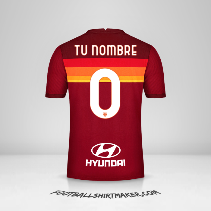 Camiseta AS Roma 2020/21 -  tu nombre - 0