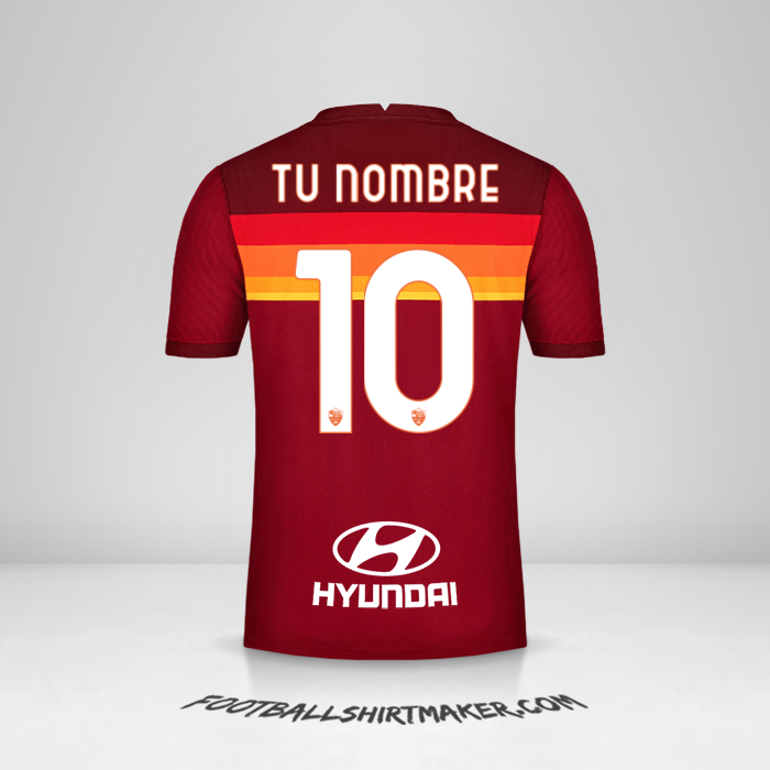 Jersey AS Roma 2020/21 número 10 tu nombre