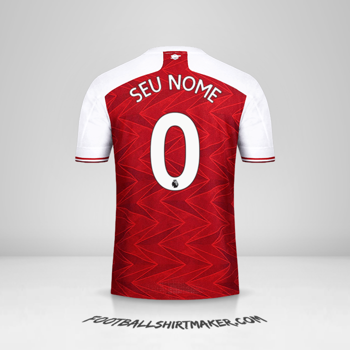 Camisa Arsenal 2020/21 -  seu nome - 0