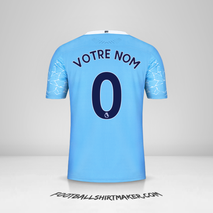 Maillot Manchester City 2020/21 -  votre nom - 0