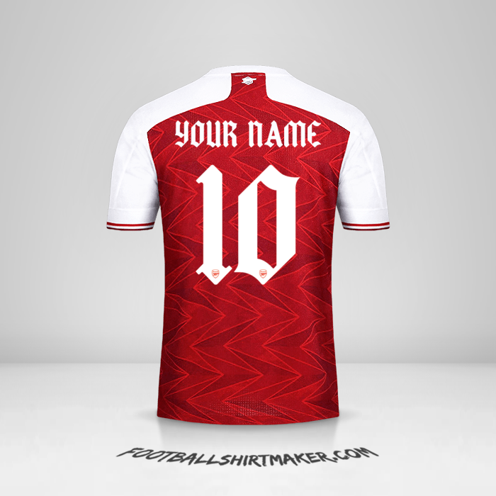 Arsenal 2020/21 Cup shirt number 10 your name