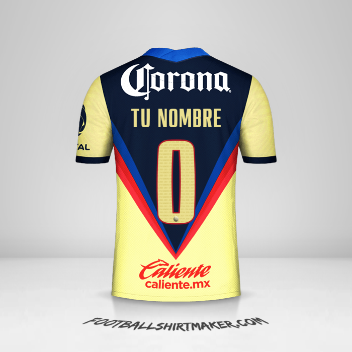 Jersey Club America 2020/21 número 0 tu nombre