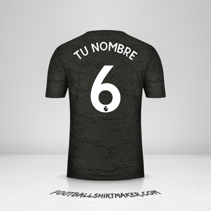 Camiseta Manchester United 2020/21 II número 6 tu nombre