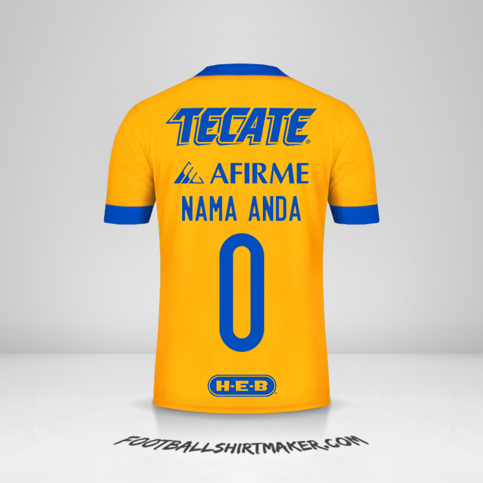 Jersey Tigres UANL 2020/21 -  nama anda - 0