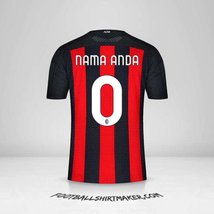 Jersey AC Milan 2020/21 -  nama anda - 0