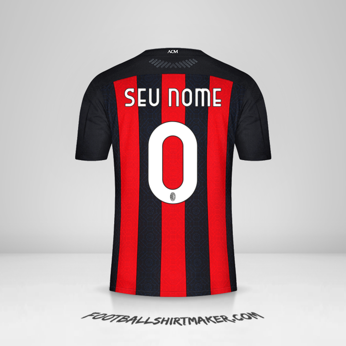 Camisa AC Milan 2020/21 -  seu nome - 0