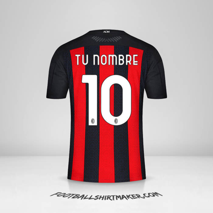 Jersey AC Milan 2020/21 número 10 tu nombre