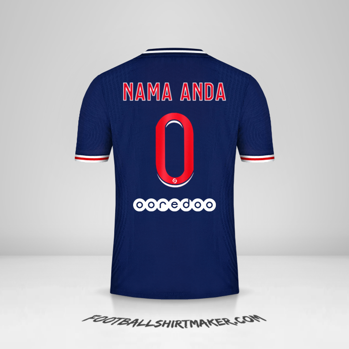 Jersey Paris Saint Germain 2020/21 -  nama anda - 0