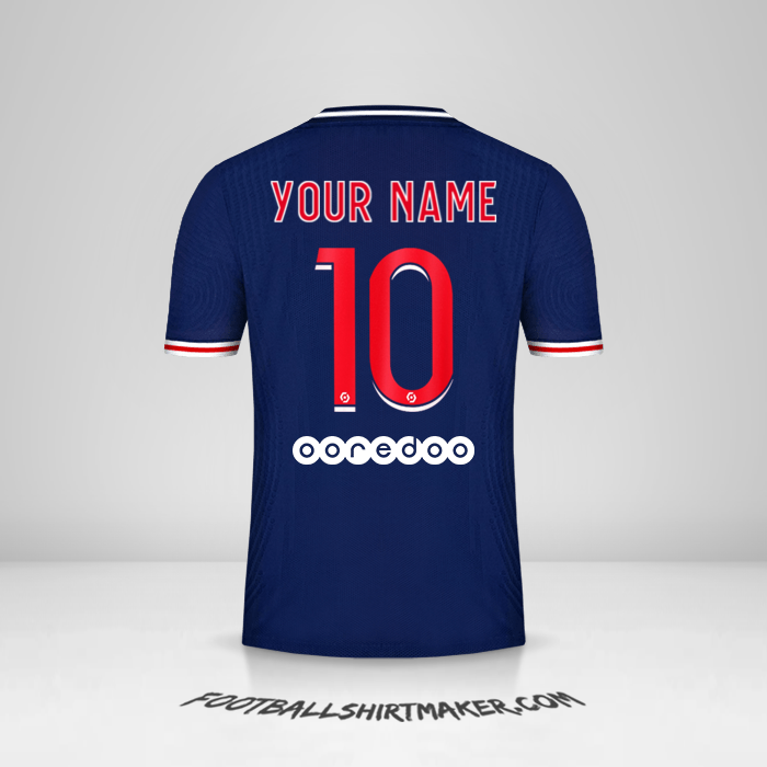 Paris Saint Germain 2020/21 jersey number 10 your name