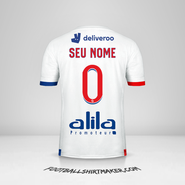 Camisa Olympique Lyon 2020/21 -  seu nome - 0