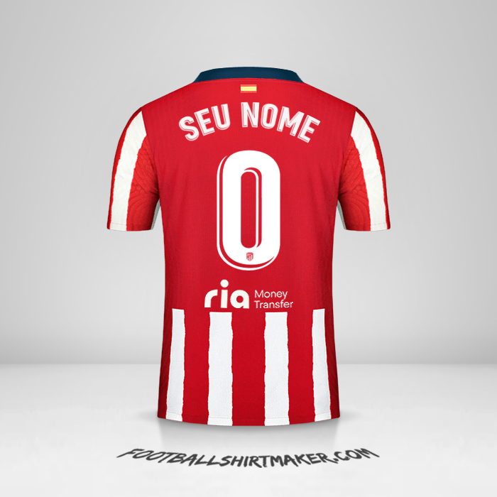 Camisa Atletico Madrid 2020/21 -  seu nome - 0