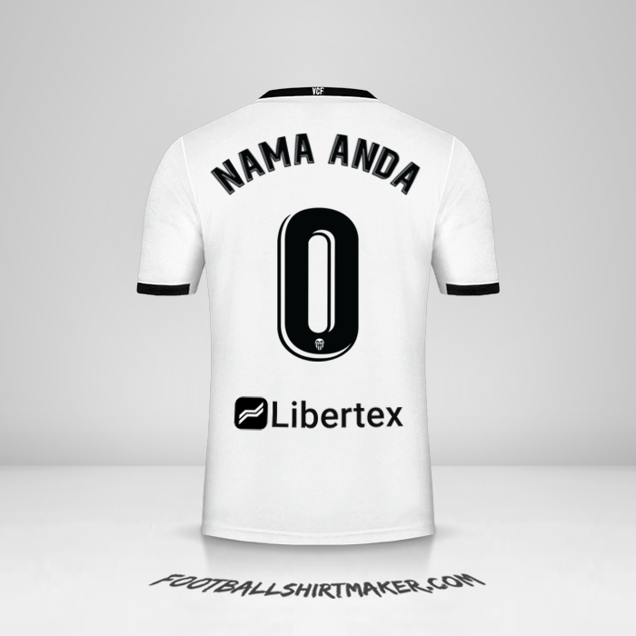 Jersey Valencia CF 2020/21 -  nama anda - 0