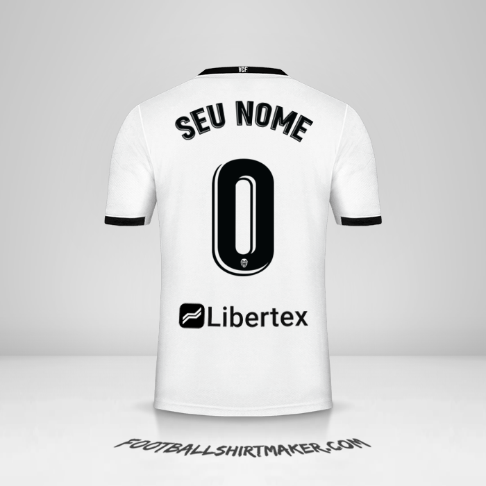 Camisa Valencia CF 2020/21 -  seu nome - 0