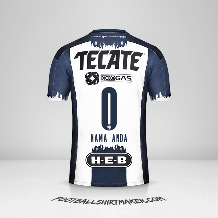 Jersey Monterrey 2020/21 -  nama anda - 0